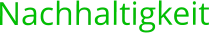 Nachhaltigkeit
